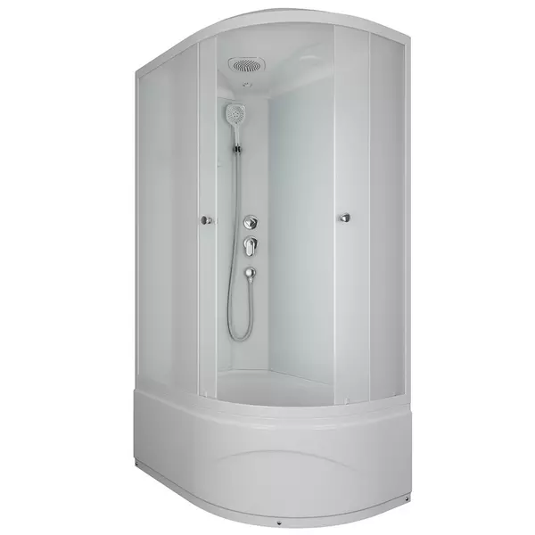 

Душевая кабина «Albert&Bayer» Advance L1208045WM-1.2 высокий поддон матовая/белая левая 120/80/218