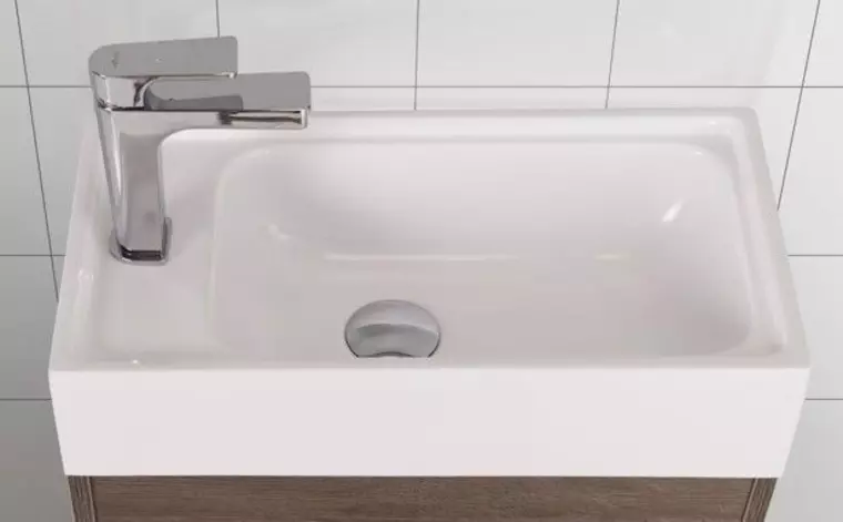 Раковина «Art&Max» 50 AM-LAV-500-MR-MINI литьевой мрамор белая