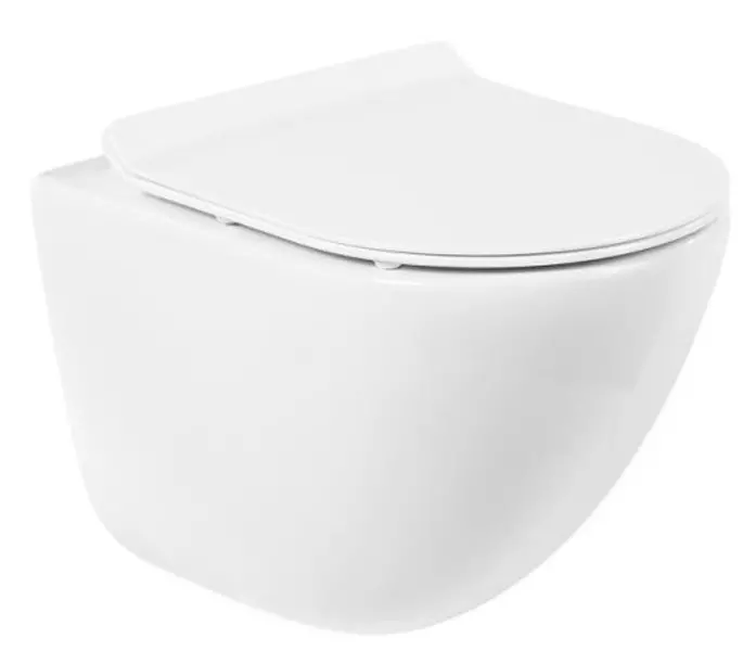 

Подвесной унитаз безободковый «Belbagno» Amanda BB051CHR-031 белый с сиденьем дюропласт с микролифтом белое