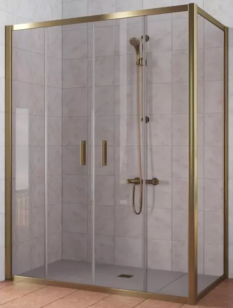 

Душевой угол-ограждение «Vegas Glass» Z2P+ZPV Tur Novo 170/100 бронза/бронза без поддона универсальный