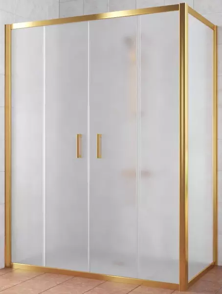 

Душевой угол-ограждение «Vegas Glass» Z2P+ZPV Tur Novo 200/100 сатин/глянцевое золото без поддона универсальный