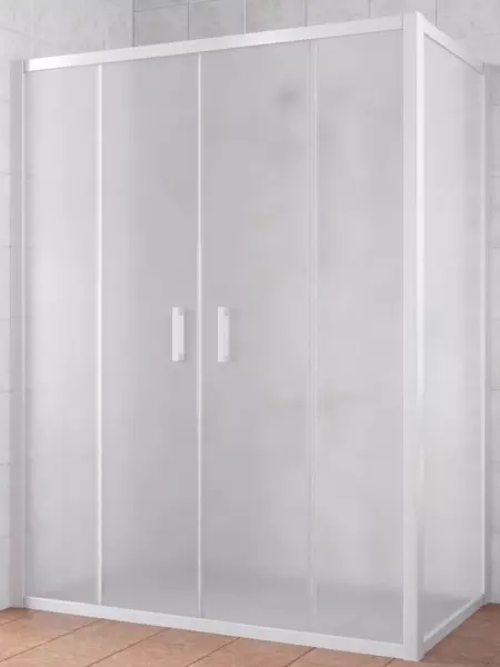 

Душевой угол-ограждение «Vegas Glass» Z2P+ZPV Novo 220/100 сатин/белый без поддона универсальный