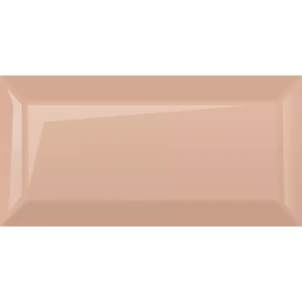 

Настенная плитка «Golden Tile» Metrotiles грань 20x10 465051 розовый