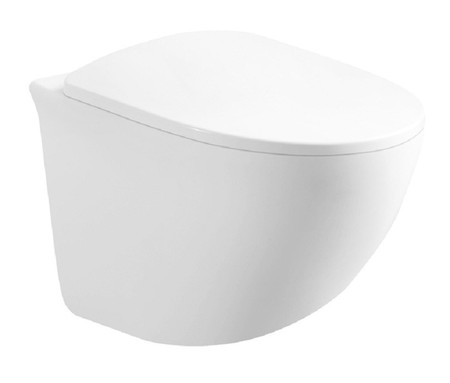 Подвесной унитаз безободковый ArtMax Pescara AM016CHR АМ016SC белый с сиденьем дюропласт с микролифтом белое 15190₽