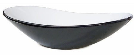 

Раковина «Comforty» 7811ABW 62/34 фарфоровая черно-белая