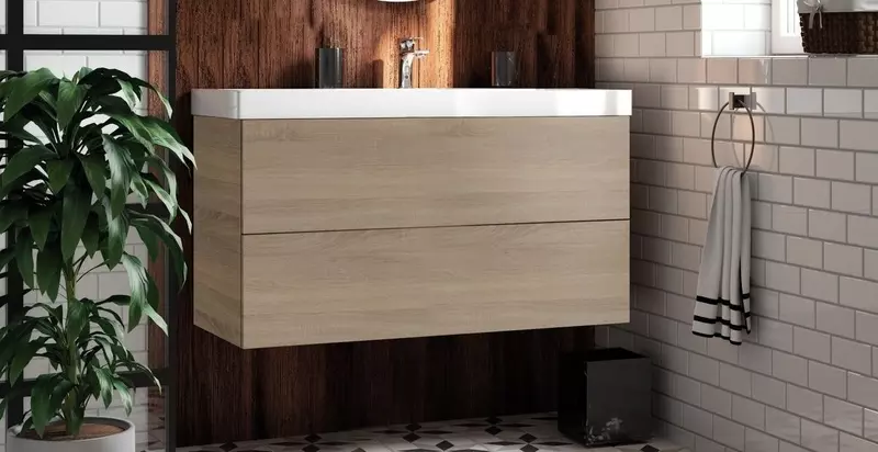 Мебель для ванной подвесная Art Max Verona push 100 Rovere Chiaro Sonoma 76590₽