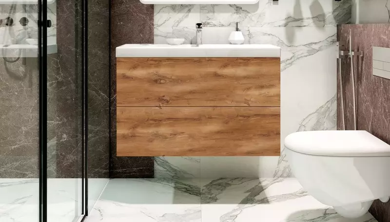 Мебель для ванной подвесная Art Max Verona push 90 Rovere Chiaro Celtico 71990₽