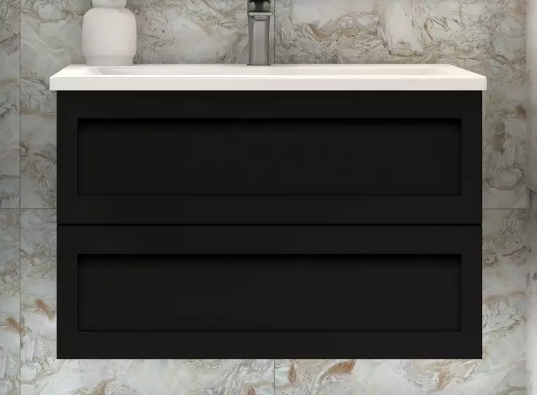 

Тумба с раковиной «Art&Max» Platino 100 (AM7117-100) подвесная чёрный матовый