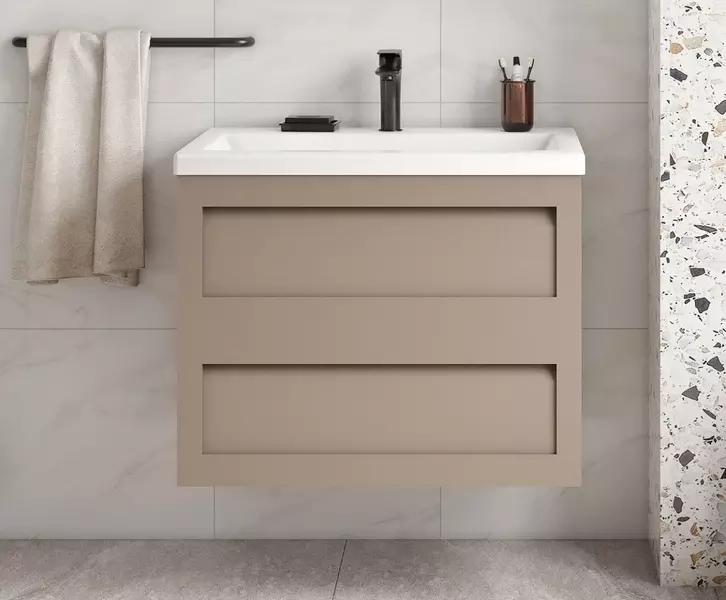 

Тумба с раковиной «Art&Max» Platino 75 (Am-lav 75) подвесная капучино матовый