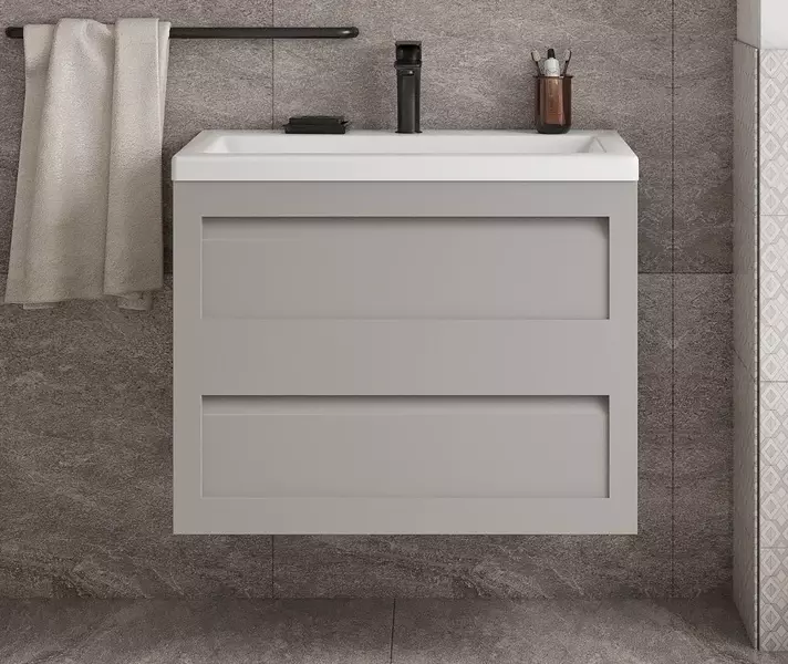 

Тумба с раковиной «Art&Max» Platino 75 (Am-lav 75) подвесная cветло-серый матовый