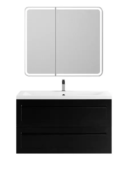 Мебель для ванной подвесная Art Max Platino 90 чёрный матовый 82280₽