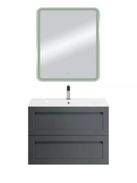 Мебель для ванной подвесная Art Max Platino 80 серый матовый 65500₽