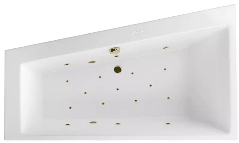 

Гидромассажная ванна акриловая «Excellent» Sfera Slim 170/100 Relax с каркасом с сифоном белая/бронза левая