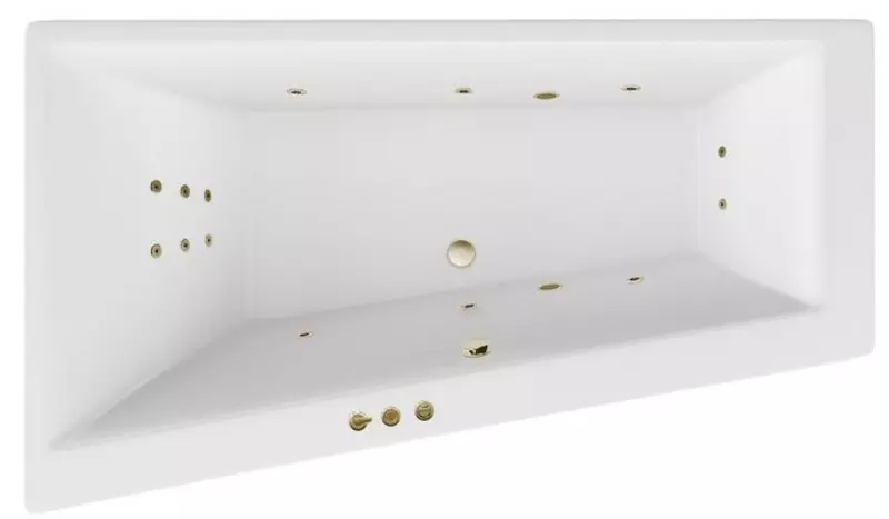 

Гидромассажная ванна акриловая «Excellent» Sfera Slim 170/100 Smart с каркасом с сифоном белая/бронза левая