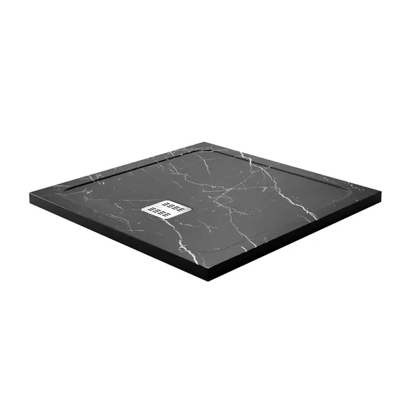 

Душевой поддон «WasserKRAFT» Neime 19T03 90/90 низкий из литьевого мрамора квадратный чёрный мрамор