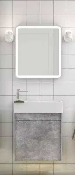 

Мебель для ванной подвесная «Art&Max» Family 50 с 1 дверцей Cemento Veneto