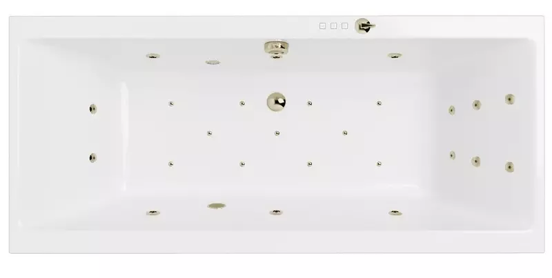 

Гидромассажная ванна акриловая «Excellent» Pryzmat Slim 160/75 Ultra с каркасом с сифоном белая/бронза