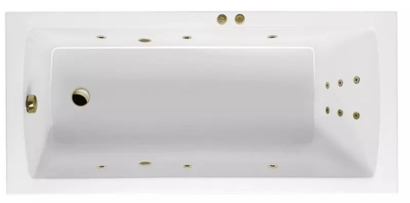 

Гидромассажная ванна акриловая «Excellent» Aquaria Lux 180/80 Line с каркасом с сифоном белая/бронза