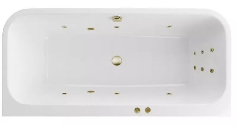 

Гидромассажная ванна акриловая «Excellent» Arana 180/85 Line с каркасом с сифоном белая/бронза