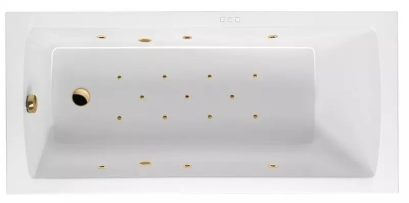 

Гидромассажная ванна акриловая «Excellent» Aquaria 170/75 Relax с каркасом с сифоном белая/золото