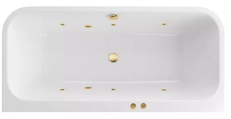 

Гидромассажная ванна акриловая «Excellent» Arana 180/85 Soft с каркасом с сифоном белая/золото