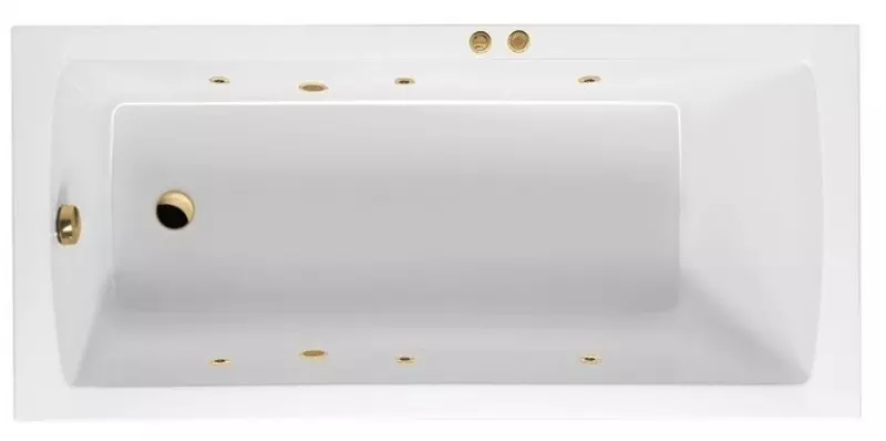 

Гидромассажная ванна акриловая «Excellent» Aquaria 140/70 Soft с каркасом с сифоном белая/золото