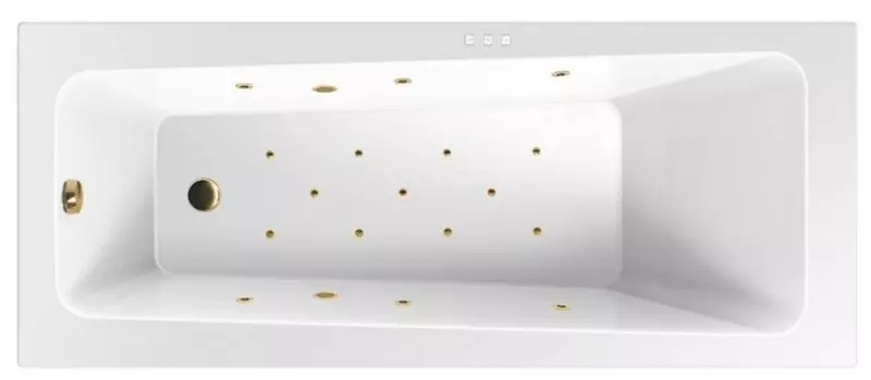 

Гидромассажная ванна акриловая «Excellent» Ava 170/70 Relax с каркасом с сифоном белая/золото