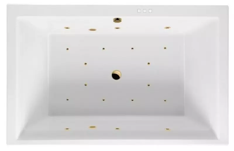 

Гидромассажная ванна акриловая «Excellent» Crown Lux 190/120 Relax с каркасом с сифоном белая/золото