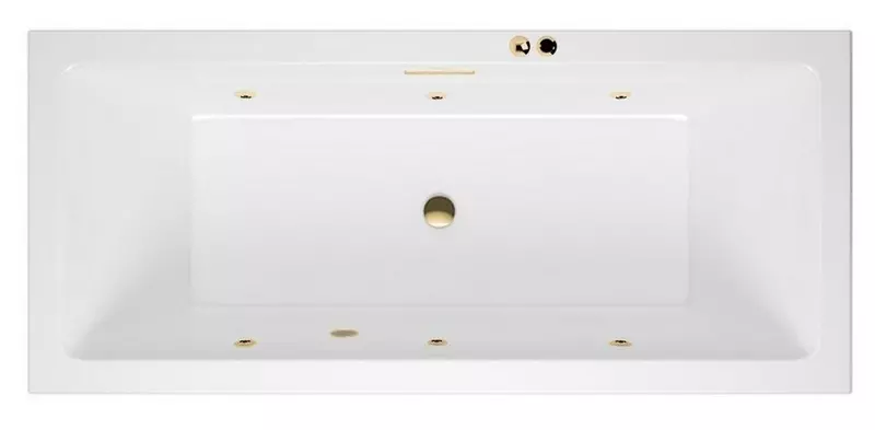 

Гидромассажная ванна акриловая «Excellent» Heaven Slim 160/75 Soft с каркасом с сифоном белая/золото