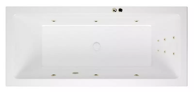 

Гидромассажная ванна акриловая «Excellent» Heaven Slim 180/80 Line с каркасом с сифоном белая/бронза