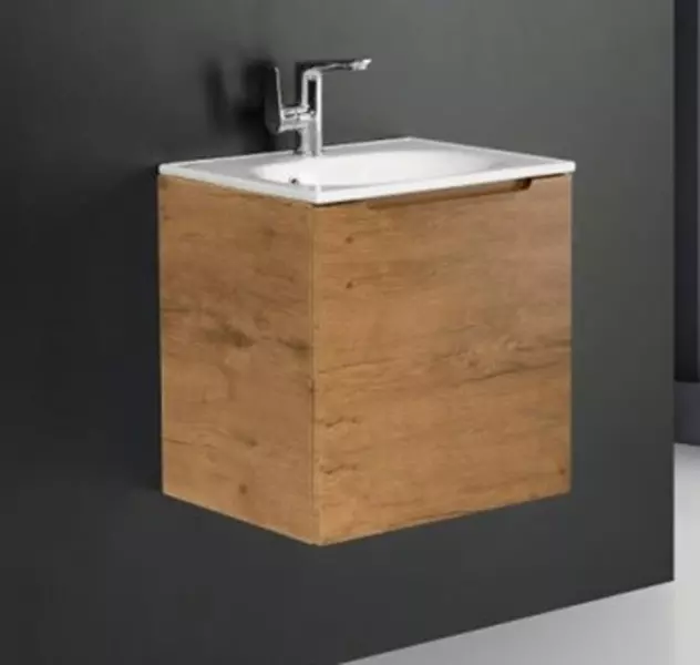 

Тумба с раковиной «Belbagno» Etna 50 (BB1923-500) подвесная Rovere Nature правая