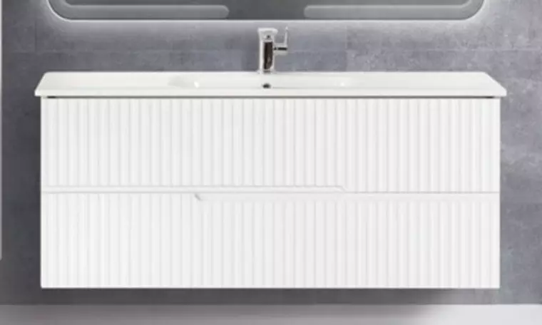 

Тумба с раковиной «Cezares» Duet 100 (CZR-NAT-100-LVB 100/50) подвесная Bianco Opaco