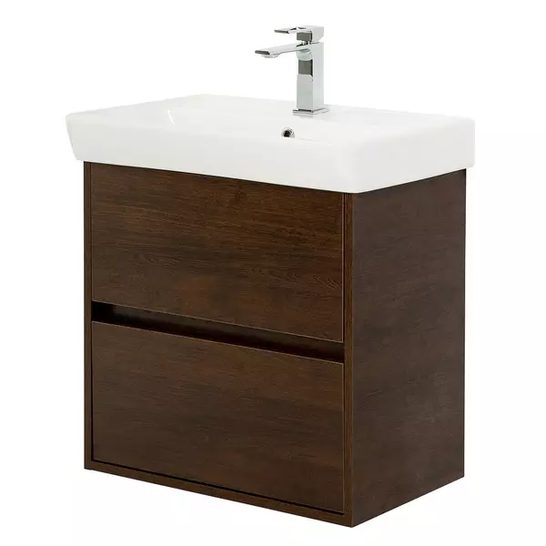 

Тумба с раковиной «Belbagno» Neon 60 с 2 ящиками (Neon 60) подвесная Rovere Scuro