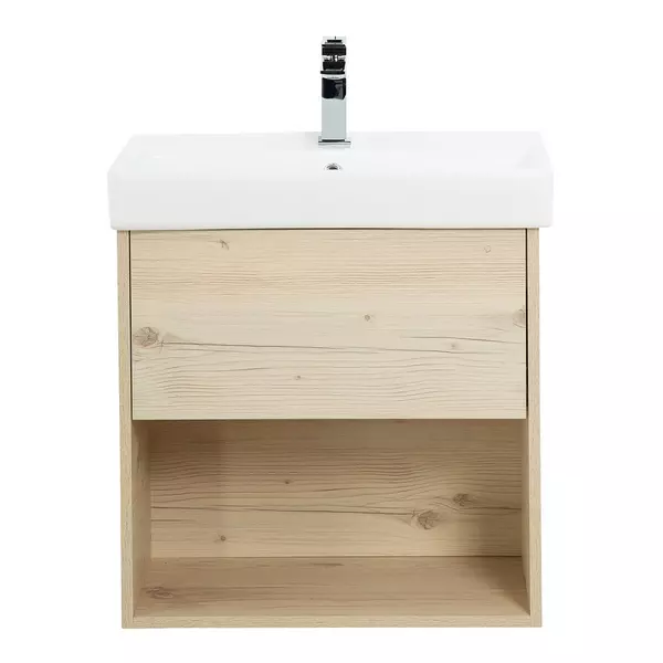 

Тумба с раковиной «Belbagno» Neon 60 с ящиком (Neon 60) подвесная Pino Bianco