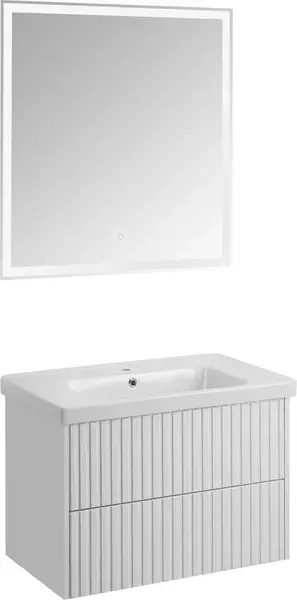 Мебель для ванной подвесная «ASB-Woodline» Риола 80 слоновая кость - фото 1