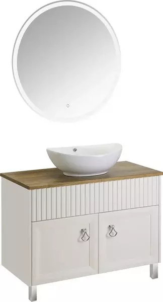 Мебель для ванной «ASB-Woodline» Риола 100 слоновая кость/ясень