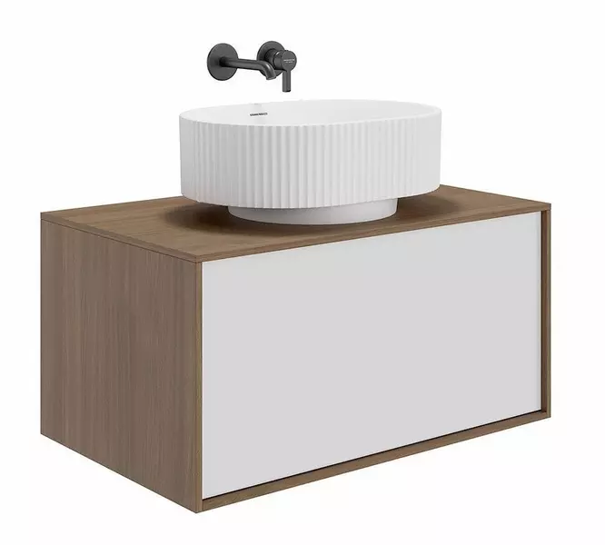 Тумба с раковиной Kerama Marazzi Atollo 80 Vento 5037 WHTM подвесная белая матоваядеревянная 44395₽