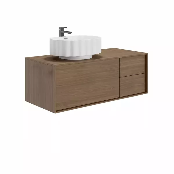 

Тумба с раковиной «Kerama Marazzi» Atollo 110 (Conchiglia 50/37) подвесная деревянная