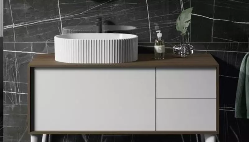 Тумба с раковиной Kerama Marazzi Atollo 110 Vento 5037 подвесная белая матоваядеревянная 42355₽