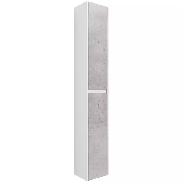 Пенал «Dreja» Slim 30 подвесной бетон/белый глянец универсальный