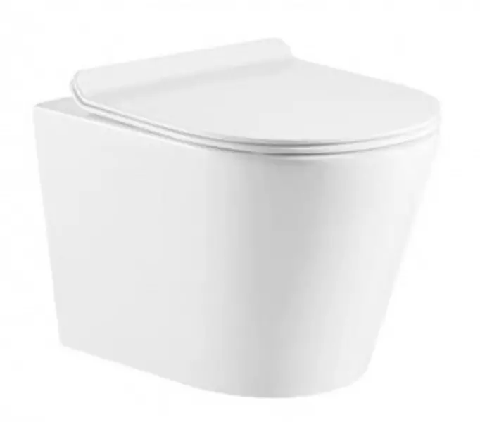Подвесной унитаз безободковый Azario Vento AZ-2001SP белый с сиденьем дюропласт с микролифтом белое 11250₽