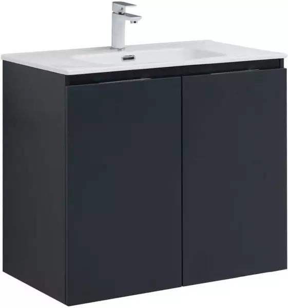 

Тумба с раковиной «Aquanet» Алвита new 80 с 2 дверцами (Flat 80) подвесная антрацит матовый