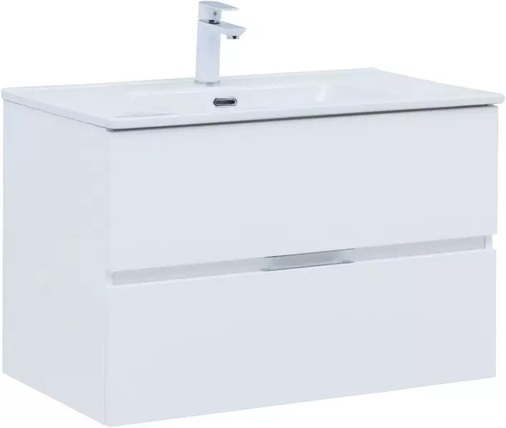 

Тумба с раковиной «Aquanet» Алвита new 80 (Flat 80) подвесная белая матовая