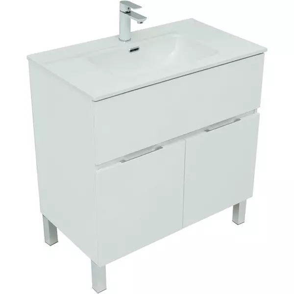

Тумба с раковиной «Aquanet» Алвита new 80 (Flat 80) белая матовая