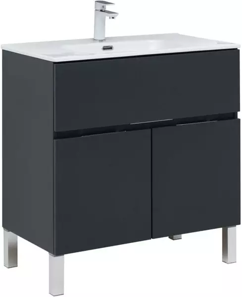 

Тумба с раковиной «Aquanet» Алвита new 80 (Flat 80) антрацит матовый