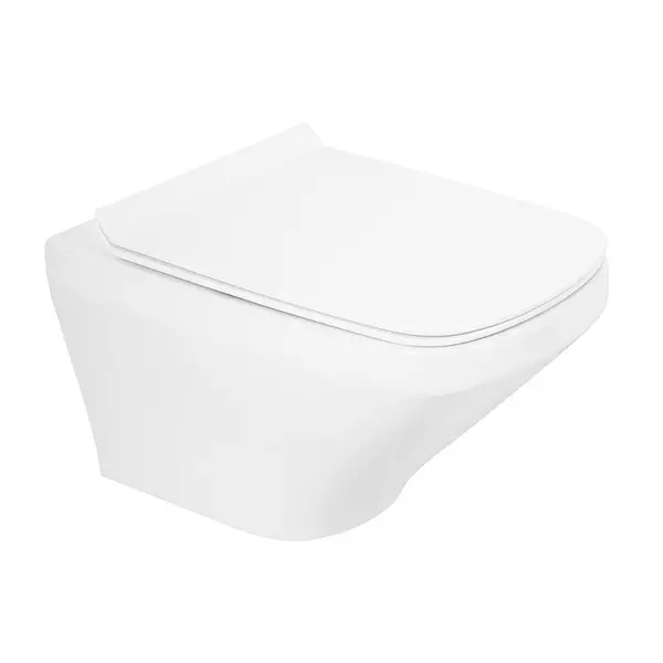 

Подвесной унитаз безободковый «Belbagno» Sela BB3201CHR/BB3201SC белый с сиденьем дюропласт с микролифтом белое