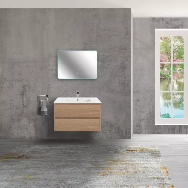 

Мебель для ванной подвесная «Vincea» Gio 80 с 2 ящиками N.Oak