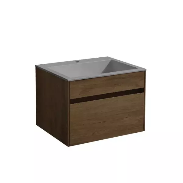 

Тумба с раковиной «Vincea» Chiara 60 с 1 ящиком (VCB-13600G серая) подвесная T.Oak