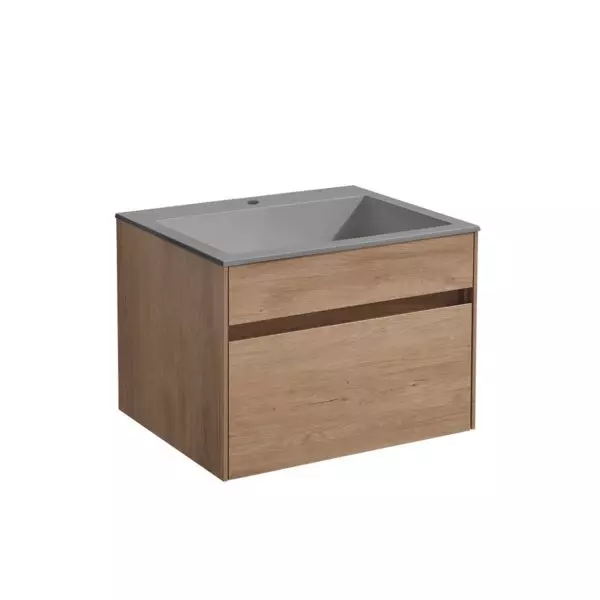 

Тумба с раковиной «Vincea» Chiara 60 с 1 ящиком (VCB-13600G серая) подвесная N.Oak