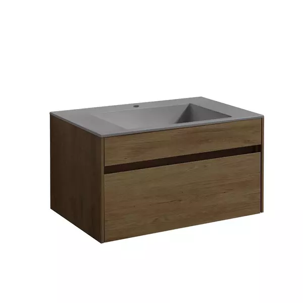 

Тумба с раковиной «Vincea» Chiara 80 с 1 ящиком (VCB-13800G серая) подвесная T.Oak